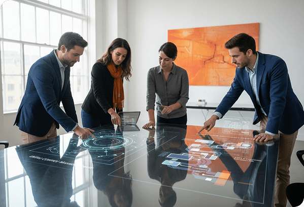 Security team reviewing strategic validation approach