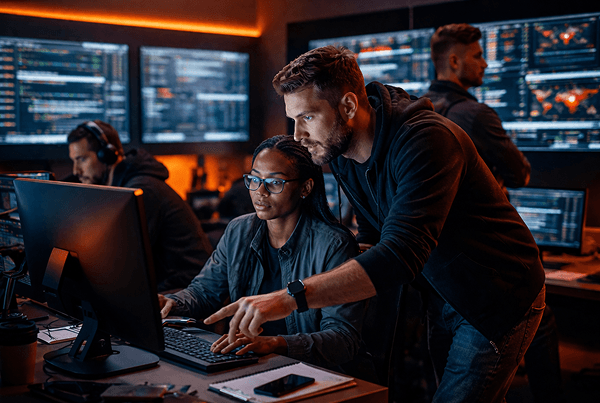 Red team security professionals conducting adversary simulation